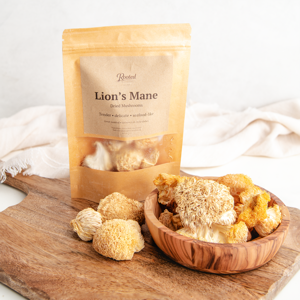 Dried Lion's Mane mushrooms